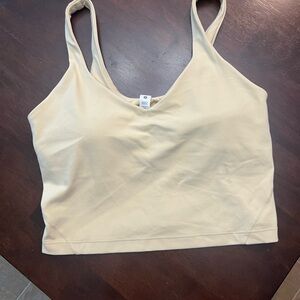 Beige Lululemon longline sports bra